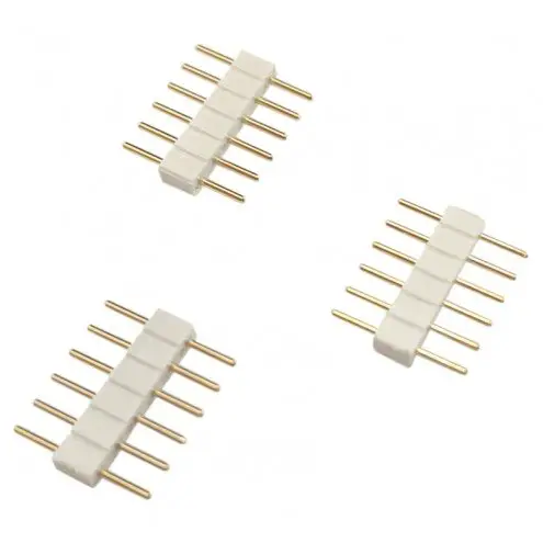 3 x RGBWW stekker 6-pins type man