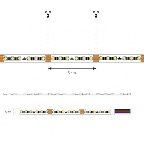 18 meter rgbw led strip complete set pro 96 leds per meter multicolor met helder wit 1