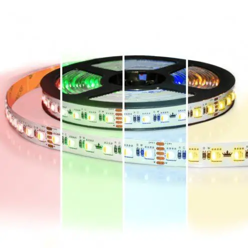 10 meter RGBW led strip Pro met 96 leds per meter - Multicolor met Warm wit - losse strip