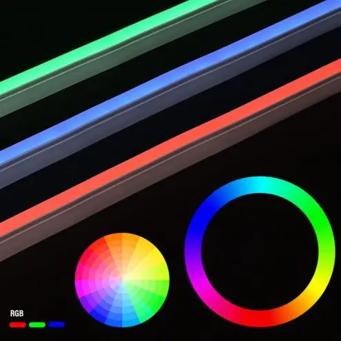 4 meter Neon Led Flex RGB Midi Recht losse strip 6