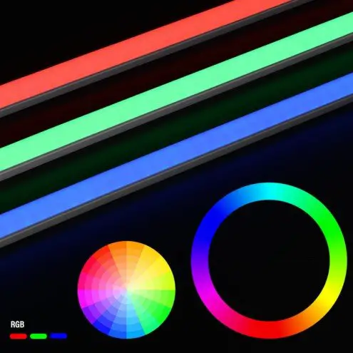 5 meter Neon Led Flex RGB Midi Top View losse strip 6