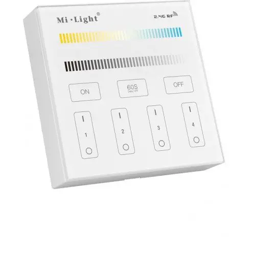 Milight 4 zone Dual White afstandsbediening paneel touch batterij 4