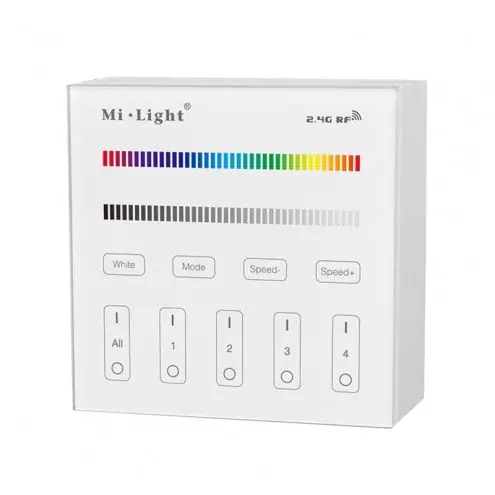 Touch panel wandbediening draadloos RGB en RGBW op batterij Milight los