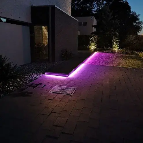 3 meter RGB Neon LED flex Midi Recht complete set neon verlichting met grondspiezen 4
