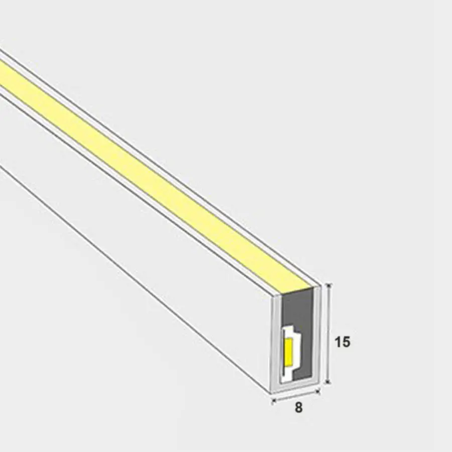 5 meter LED flex Dual White Midi recht - complete set verlichting