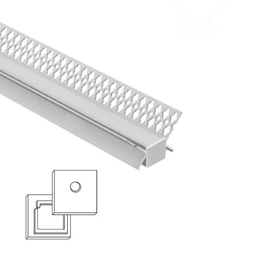 Led tegel profiel / led stuc profiel binnenhoek 1 meter - Smalle variant