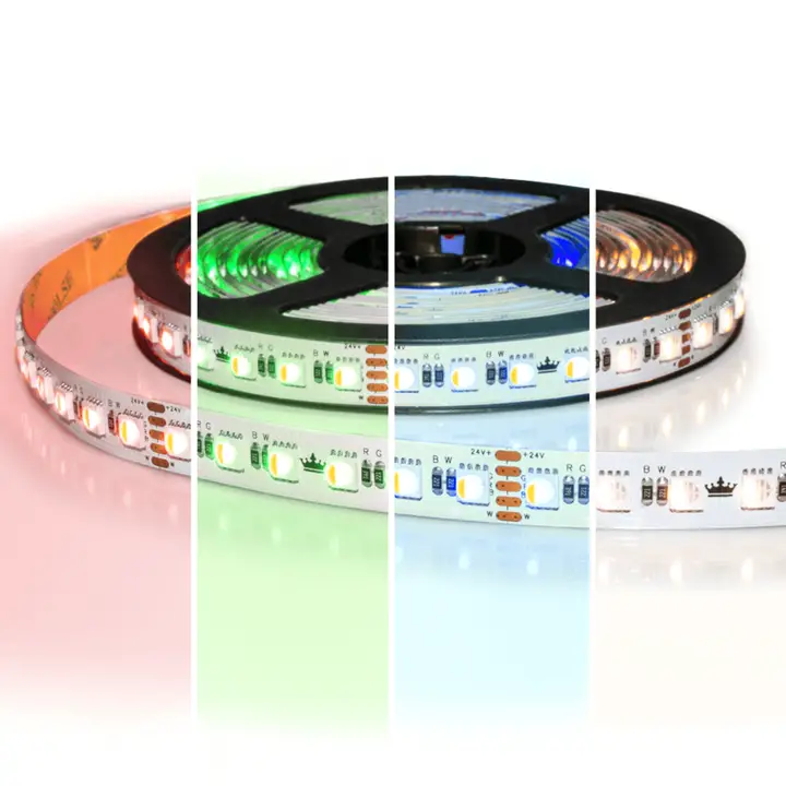 1 meter RGBW led strip Pro met 96 leds - Multicolor en Helder wit - losse strip
