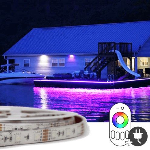 17 meter RGB led strip voor buiten complete set