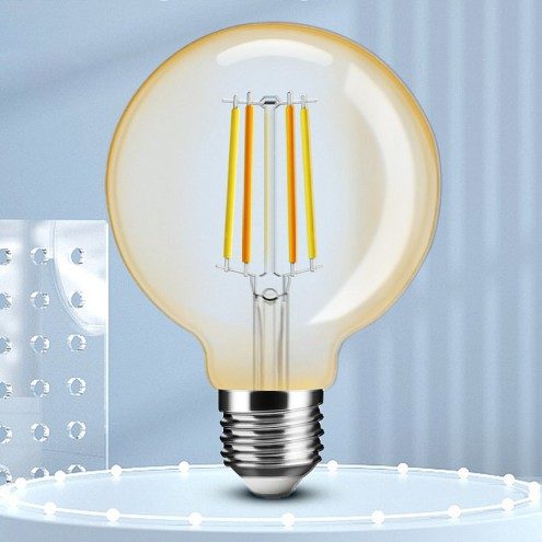 Dual White smart filament lamp van Milight 7W E27 fitting Amberkleurig G95 model Met afstandsbediening 4