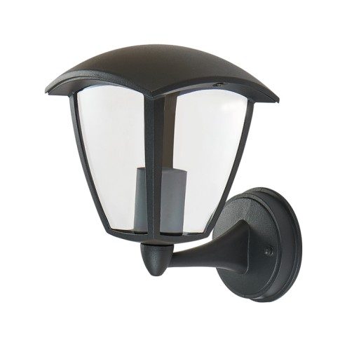 Klassieke zwarte wandlamp voor buiten met E27 Zigbee filament led lamp laag 4