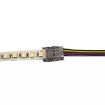 Koppelstuk tussen strip en kabel - RGBWW pro ledstrip IP20 - solderen niet nodig