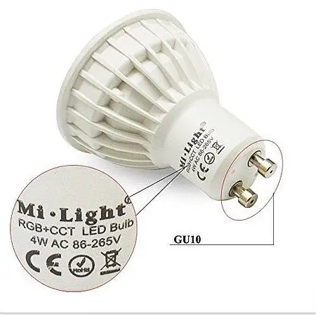 Milight RGBWW Wifi LED lamp set met afstandsbediening 4W GU10 5