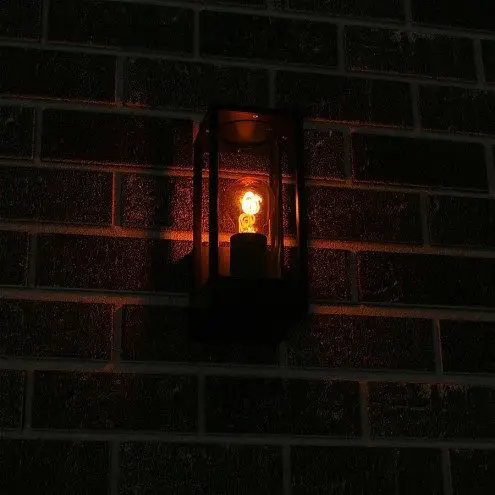 Moderne zwarte wandlamp voor buiten Glazen design Met E27 Zigbee filament led lamp 5 1