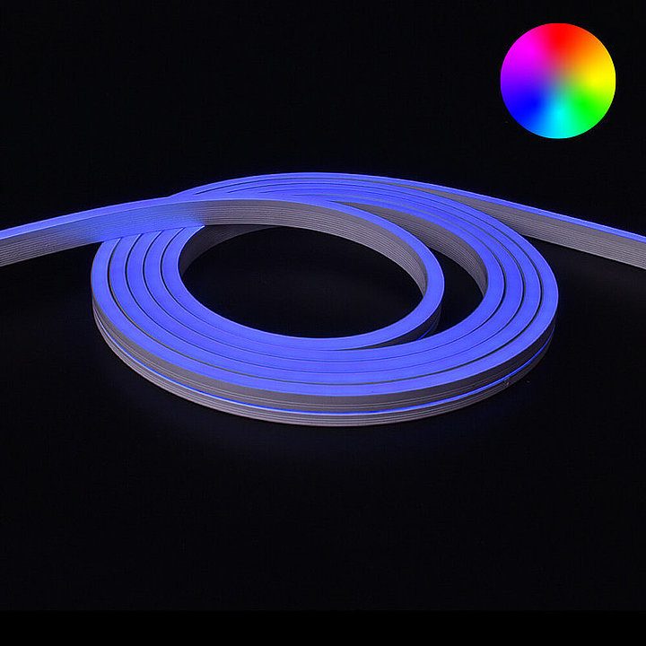 RGB Neon Led Flex maxi recht 6 meter - losse strip