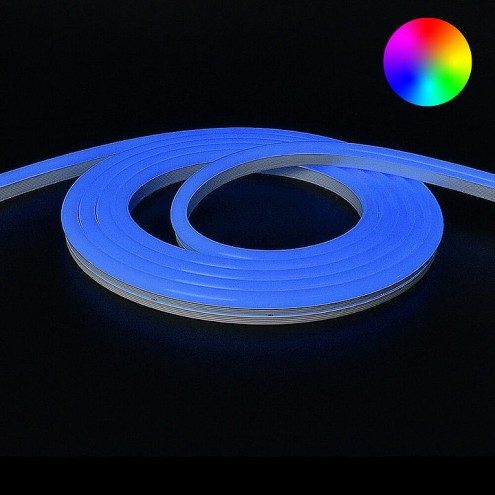 RGB Neon Led Flex maxi rond 6 meter - losse strip