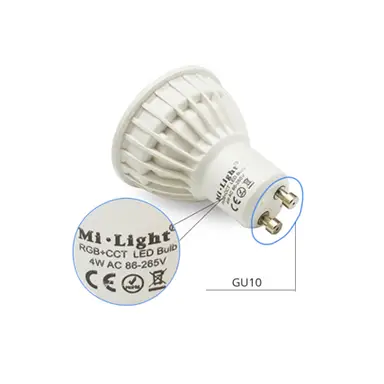 RGBWW LED lamp met afstandsbediening 4W GU10 1 tot 4 lampen 4