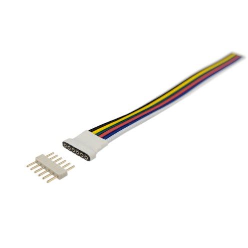 RGBWW stekker 6-pins met 15 cm kabel