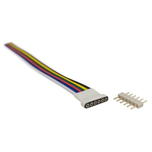 RGBWW stekker 6 pins met 15 cm kabel 5
