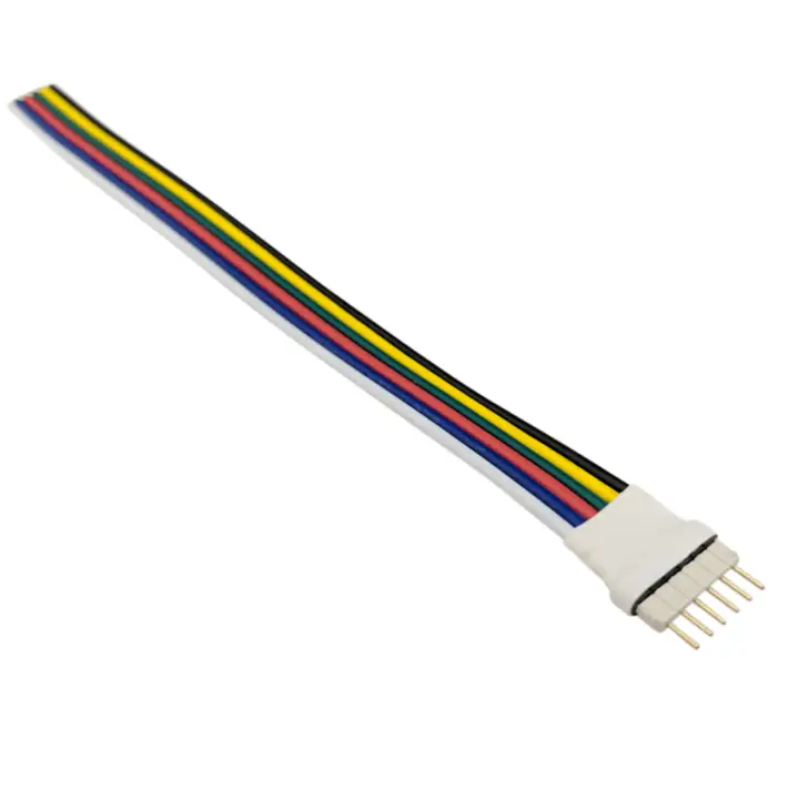 RGBWW stekker 6 pins met 15 cm kabel 6