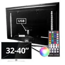 TV backlight set met 2 RGBWW ledstrips voor TV's 32-40 inch
