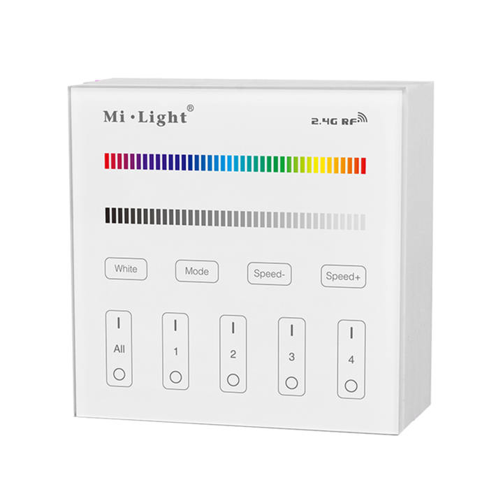 Touch panel wandbediening draadloos RGB en RGBW op batterij Milight los