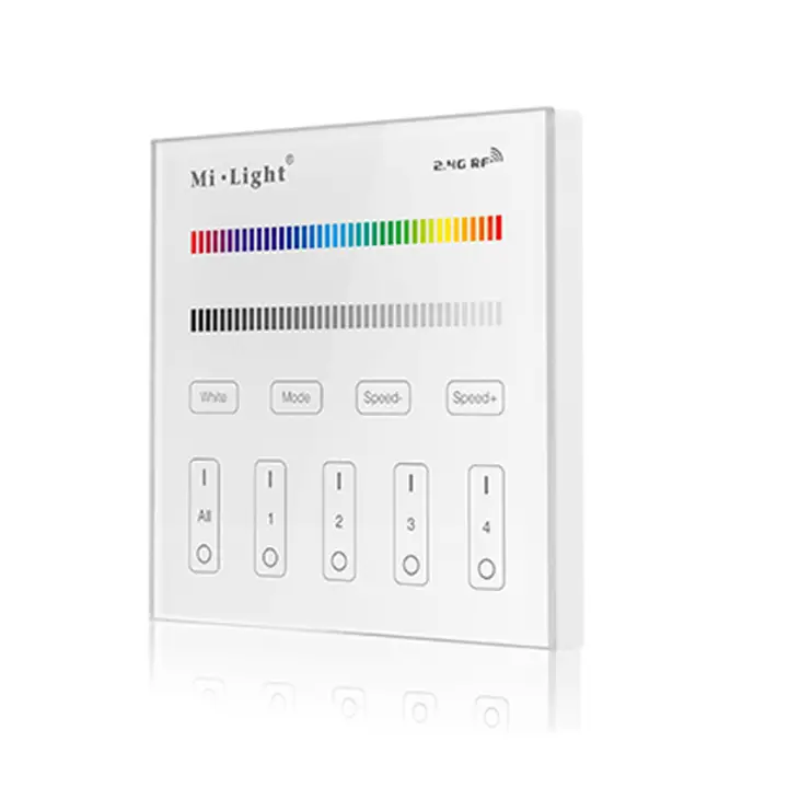 Touch panel wandbediening draadloos RGB en RGBW op stroom 4 1
