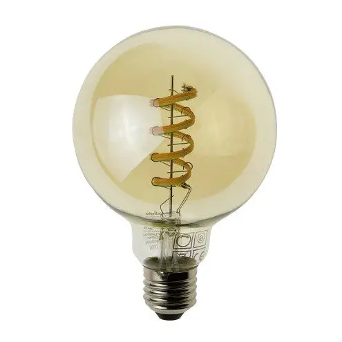 Tuya slimme led filament lamp goud - E27 fitting Globe - Dual White